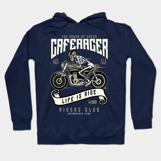 Cafe Racer Hoodie by lionkingdesign
